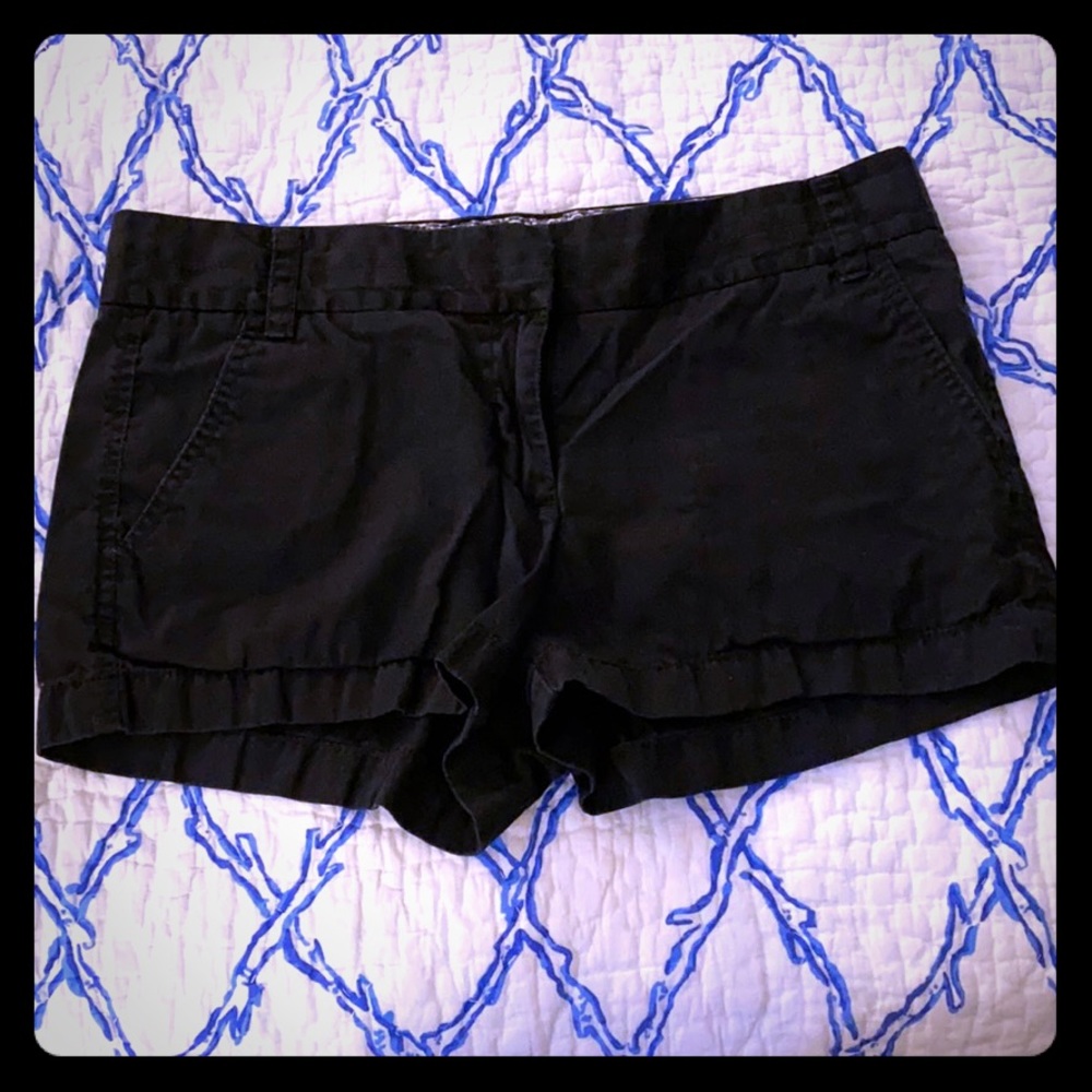 Black J. Crew chino lightweight shorts